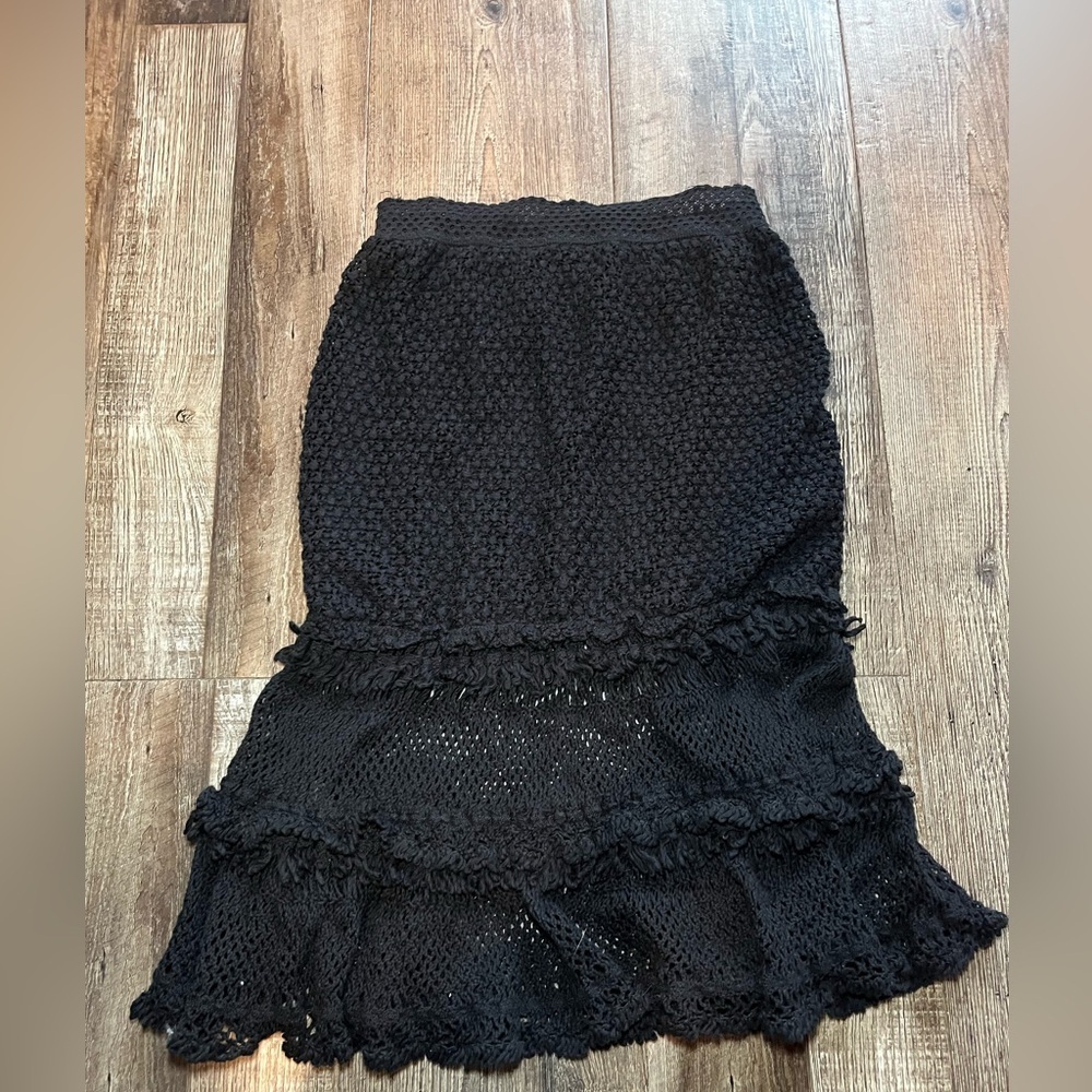 Jonathan Simkhai Ruffle Crochet Tiered Mini Skirt XS - Picture 5 of 5